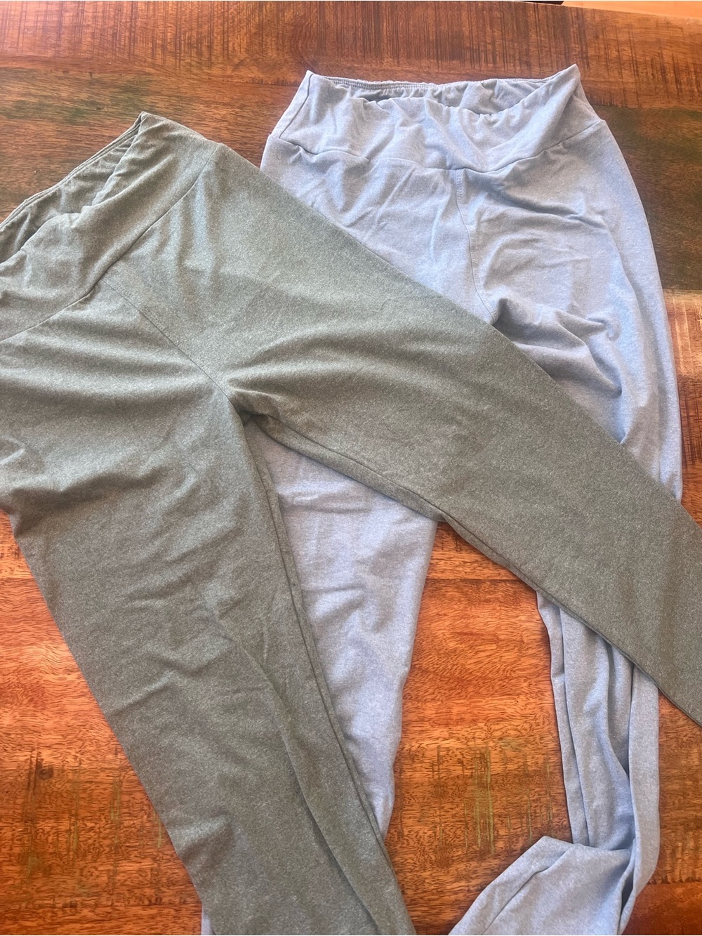 LuLaroe Soft Leggings - Olive Green & Light Blue